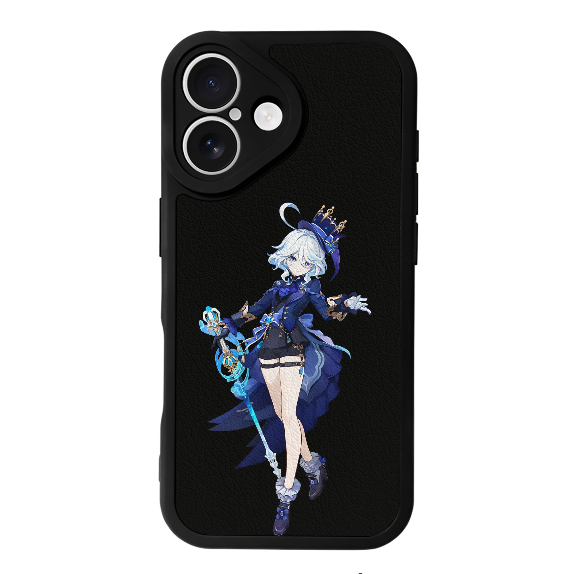 げんし神 フリーナ genshin Furina 【iPhone 16シリーズ対応】シリコンスマホケース（レザー調） 材質：シリコン